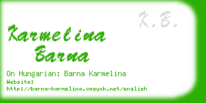 karmelina barna business card